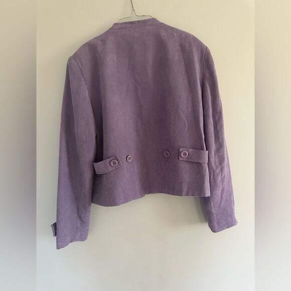 DressBarn Women Purple Jacket - Picture 2 of 9